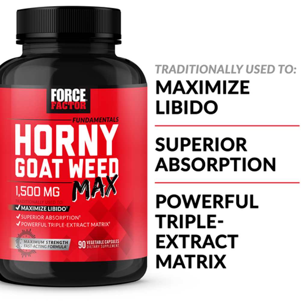 Force Factor Horny Goat Weed Max – 90 Capsules thumbnail 2
