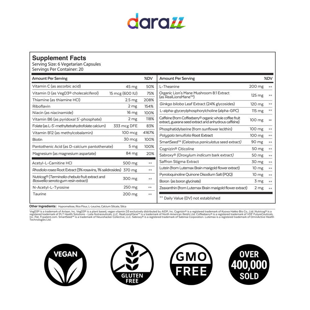 Qualia Mind™ - Premium Cognitive Support | Focus, Memory & Drive | 154 Capsules thumbnail 2