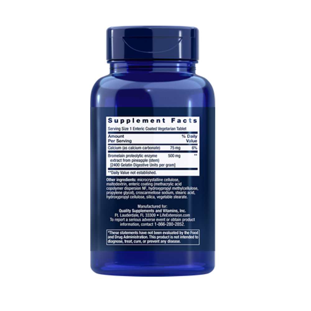 Life Extension Specially-Coated Bromelain 500 Mg, 60 Enteric-Coated Vegetarian Tablets thumbnail 2