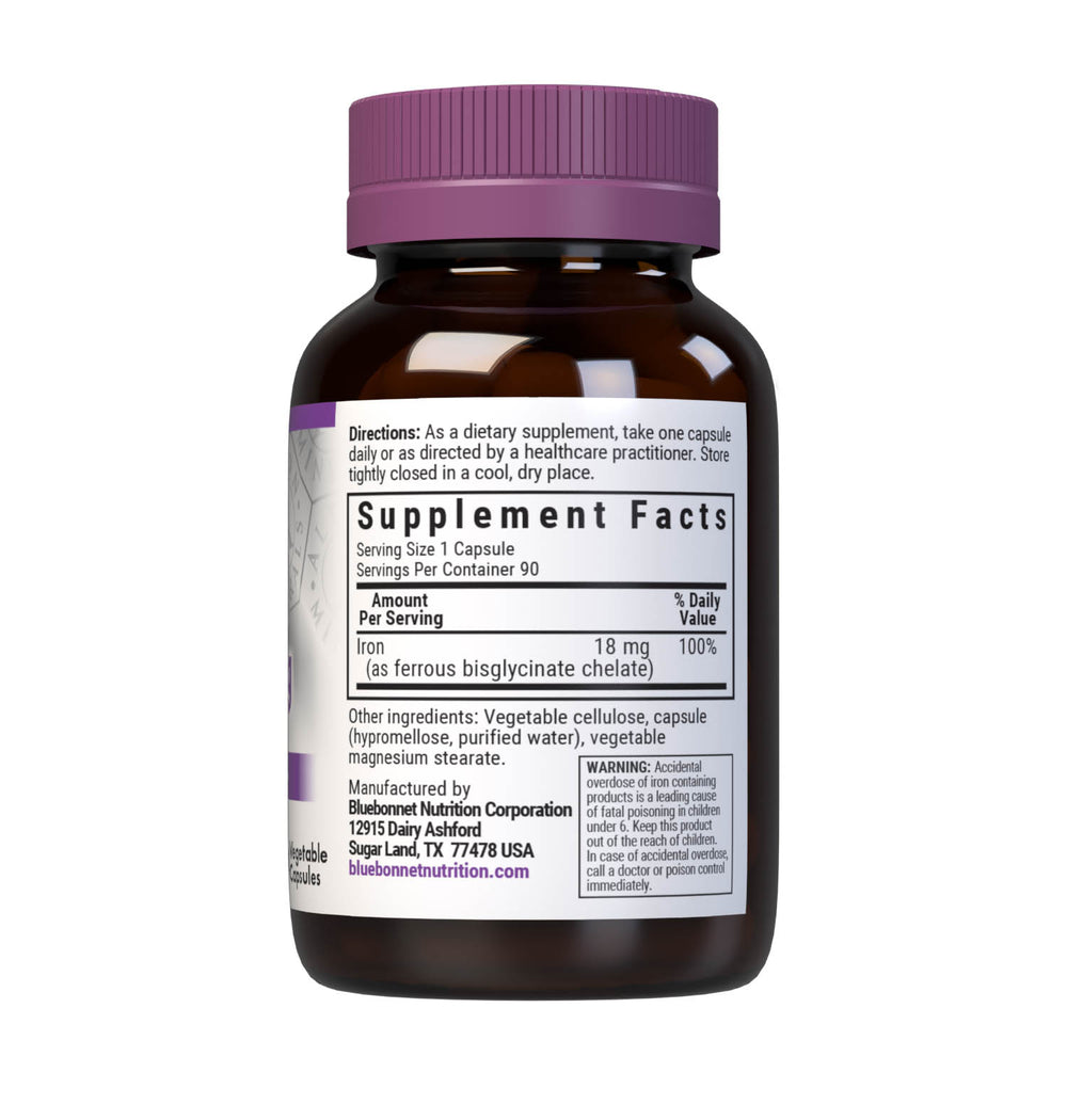 Bluebonnet Nutrition Albion Chelated Iron 18 Mg 90 Caps thumbnail 2