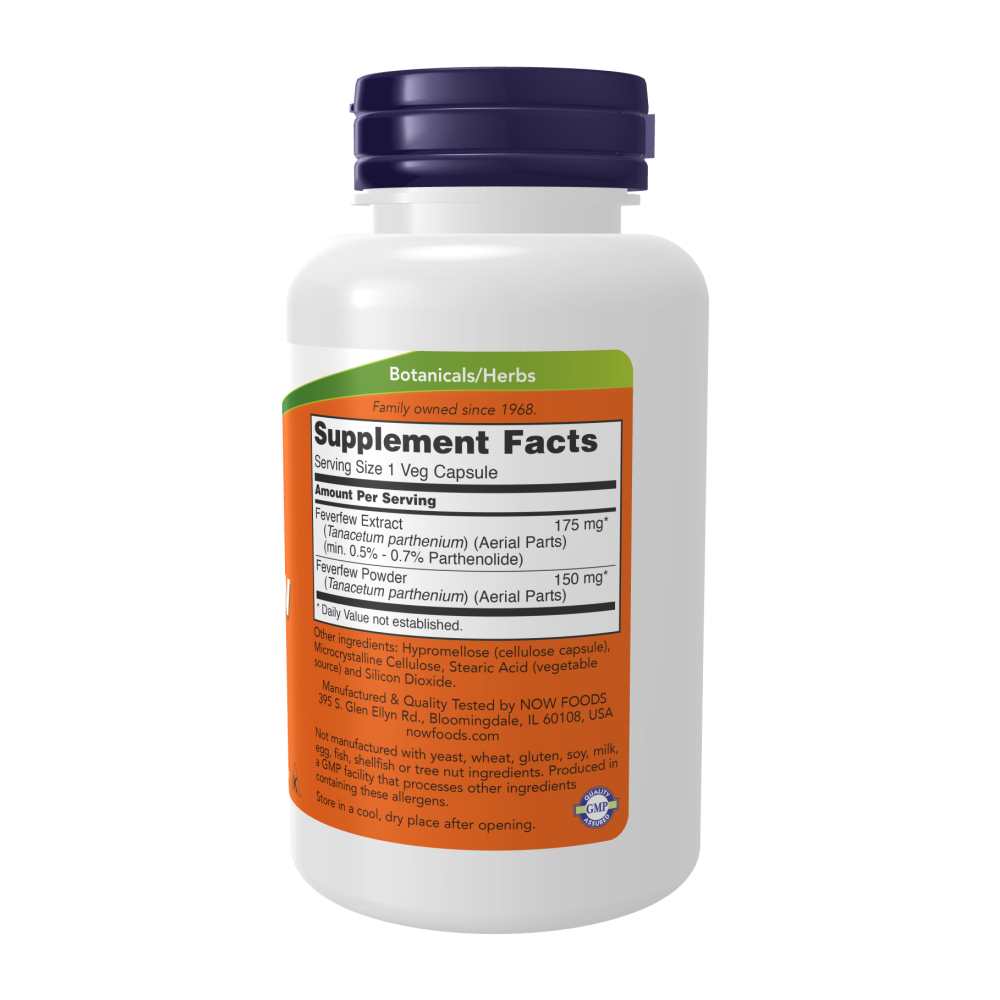 Now Foods Feverfew – Standardized Herbal Extract – 100 Veg Capsules thumbnail 2