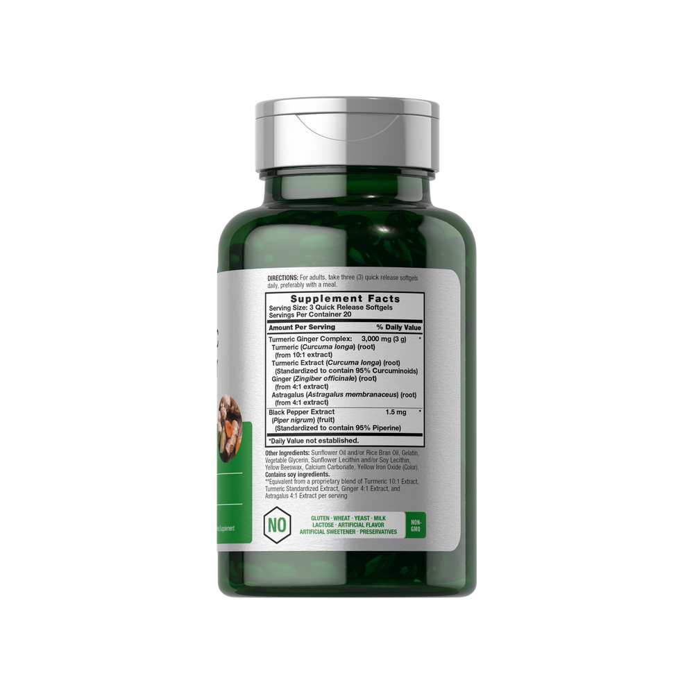 Horbäach Turmeric Complex 3000mg per Serving | 60 Softgels thumbnail 3