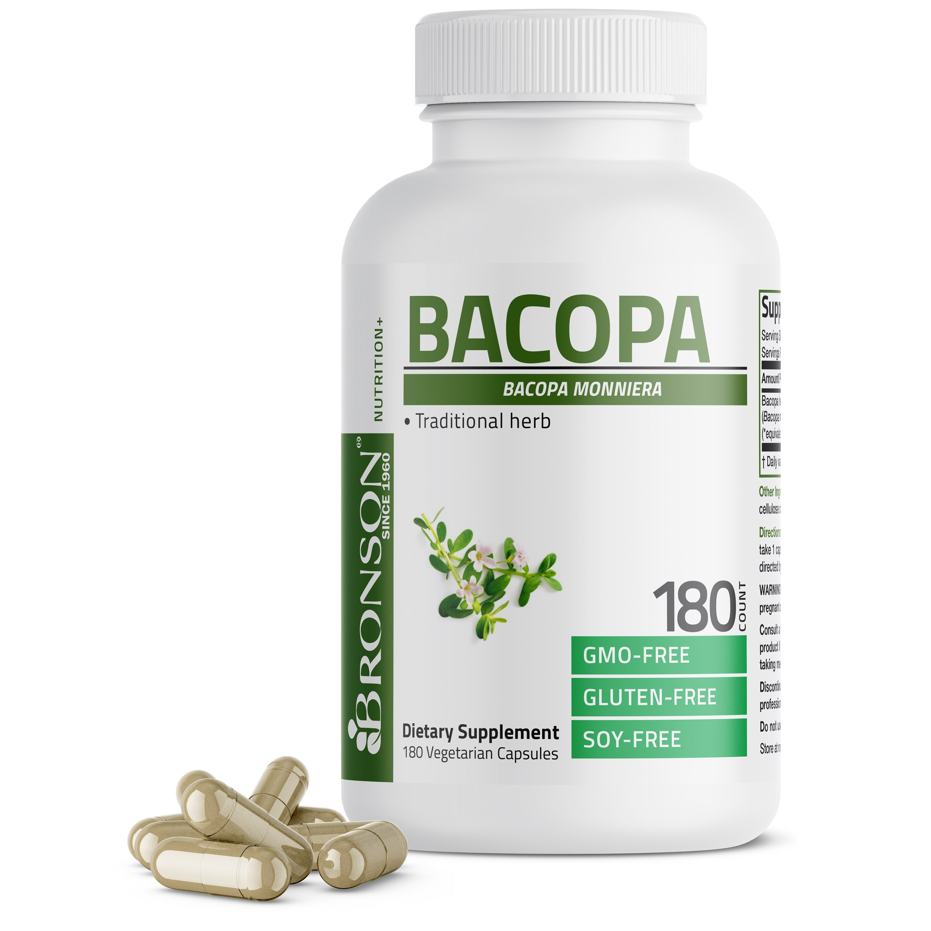 Bronson Vitamins Bacopa 1200 Mg 90 Caps thumbnail 2