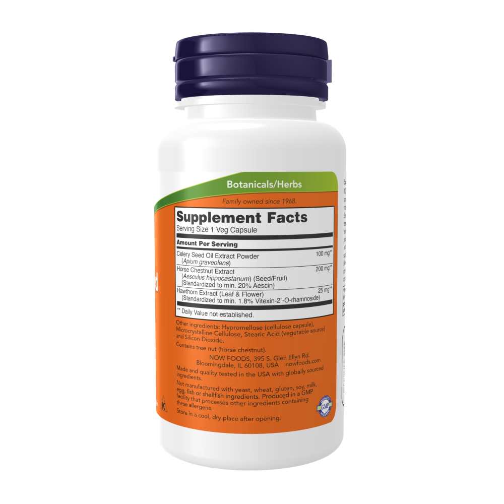 Now Foods Celery Seed Extract – Circulatory & Vascular Support with Horse Chestnut & Hawthorn – 60 Veg Capsules thumbnail 2