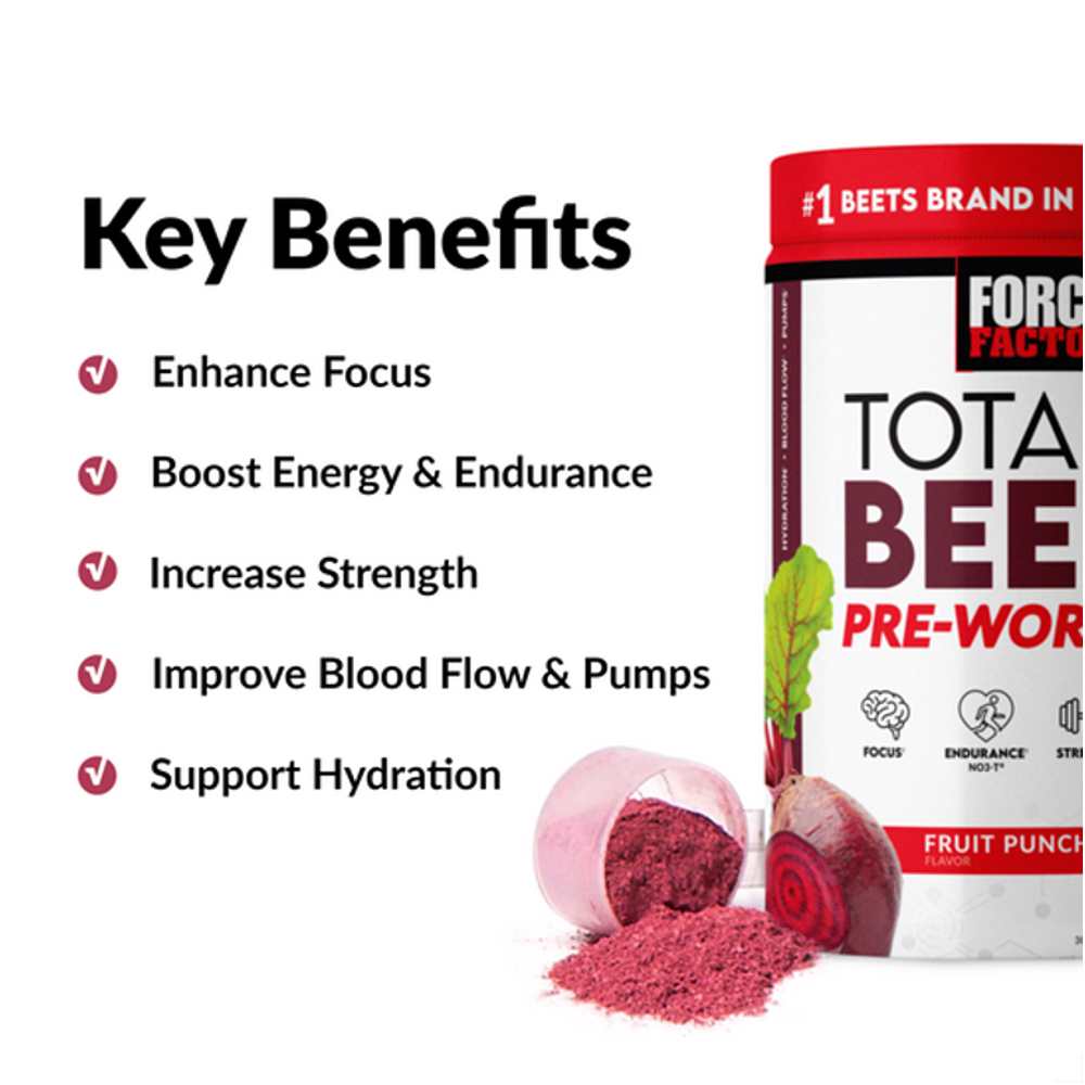 Force Factor Total Beets Pre-Workout – 254g (30 Servings) thumbnail 2