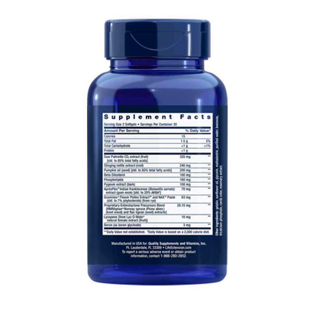 Life Extension Ultra Prostate Formula 60 Softgels thumbnail 2