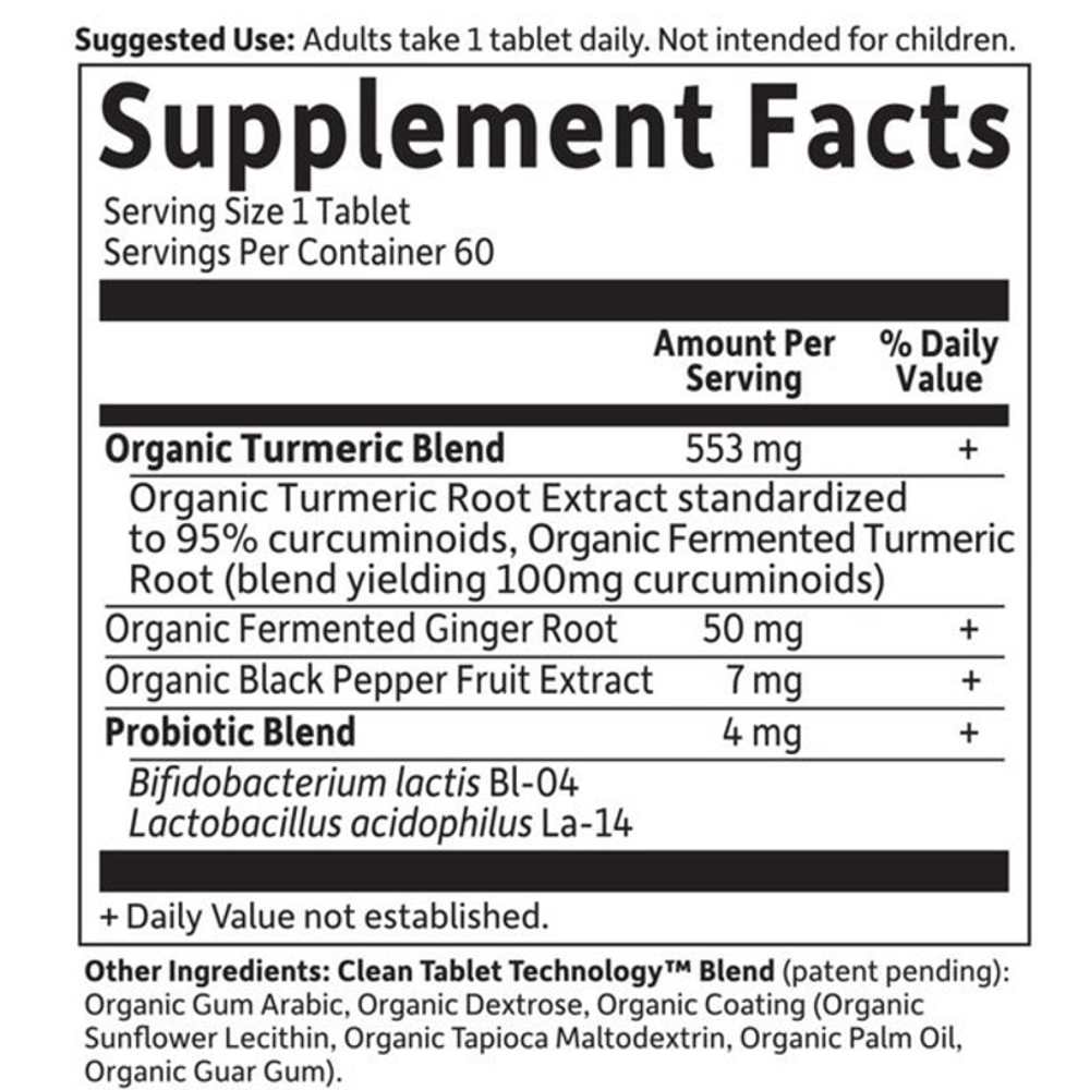 Garden of Life Organics Extra Strength Turmeric 60 Tablets thumbnail 3