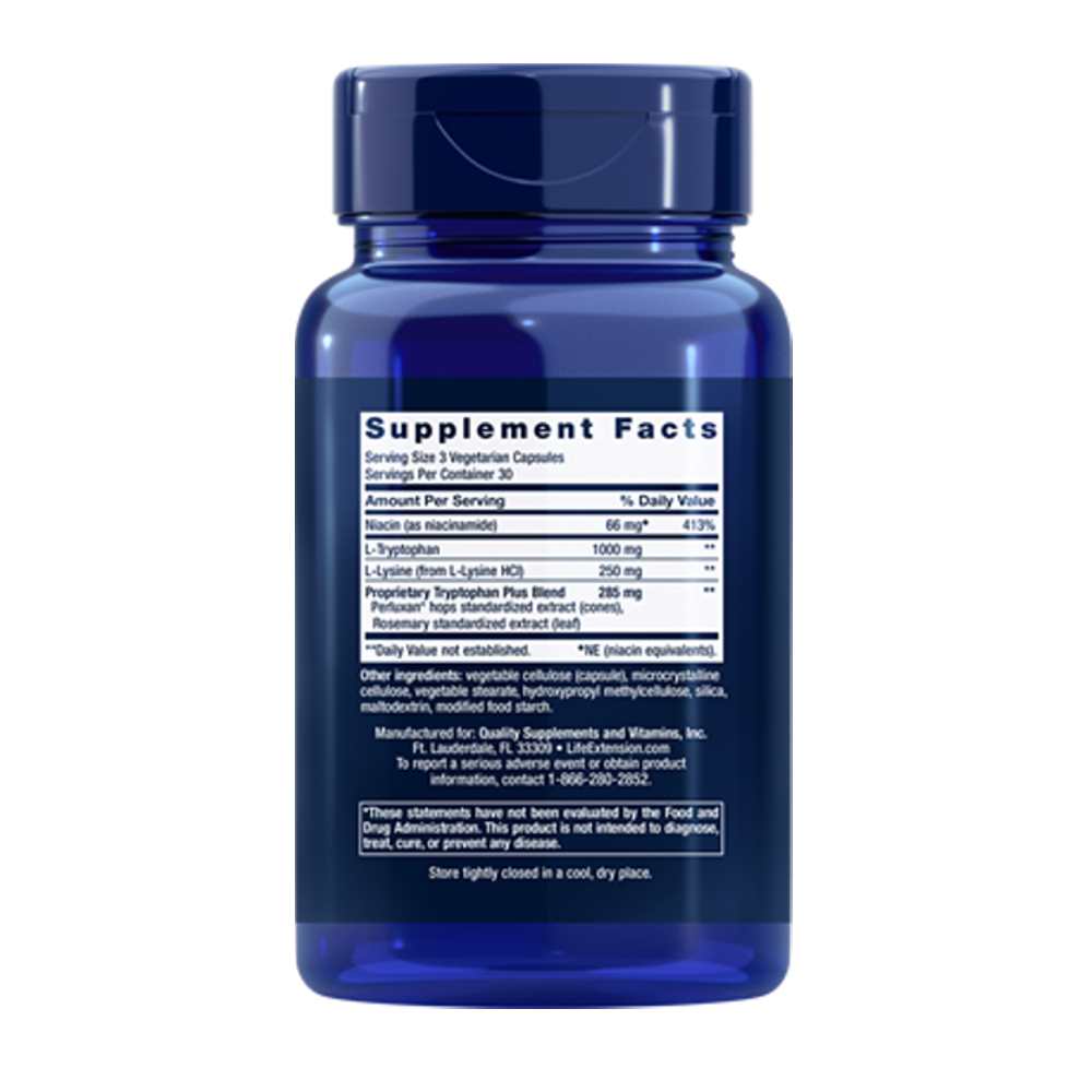 Life Extension Optimized Tryptophan Plus 90 Vegetarian Capsules thumbnail 2