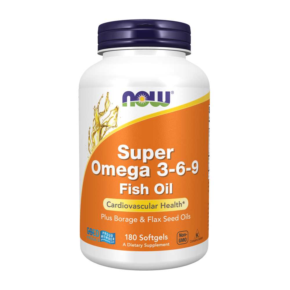 Now Foods Super Omega 3-6-9 Fish Oil with Borage & Flax – 90 Softgels thumbnail 2