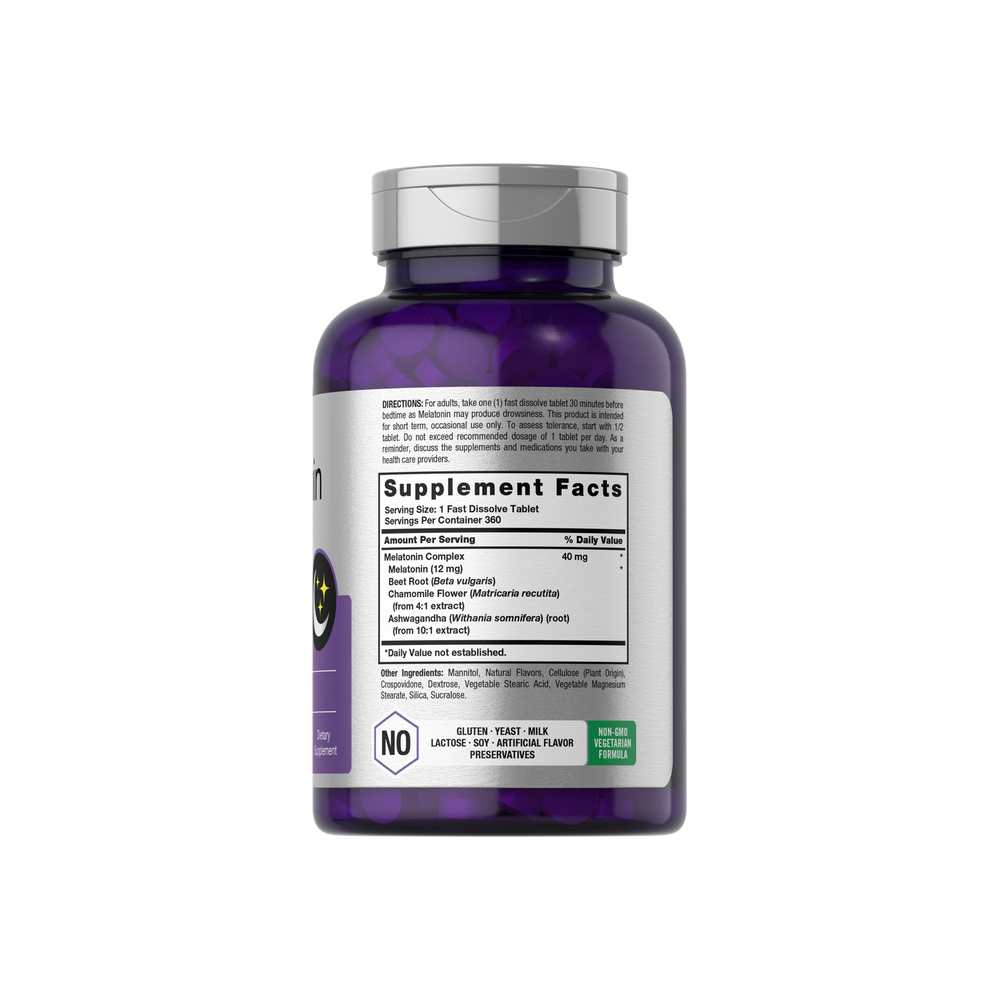 Horbäach Melatonin 40mg | 360 Tablets thumbnail 2
