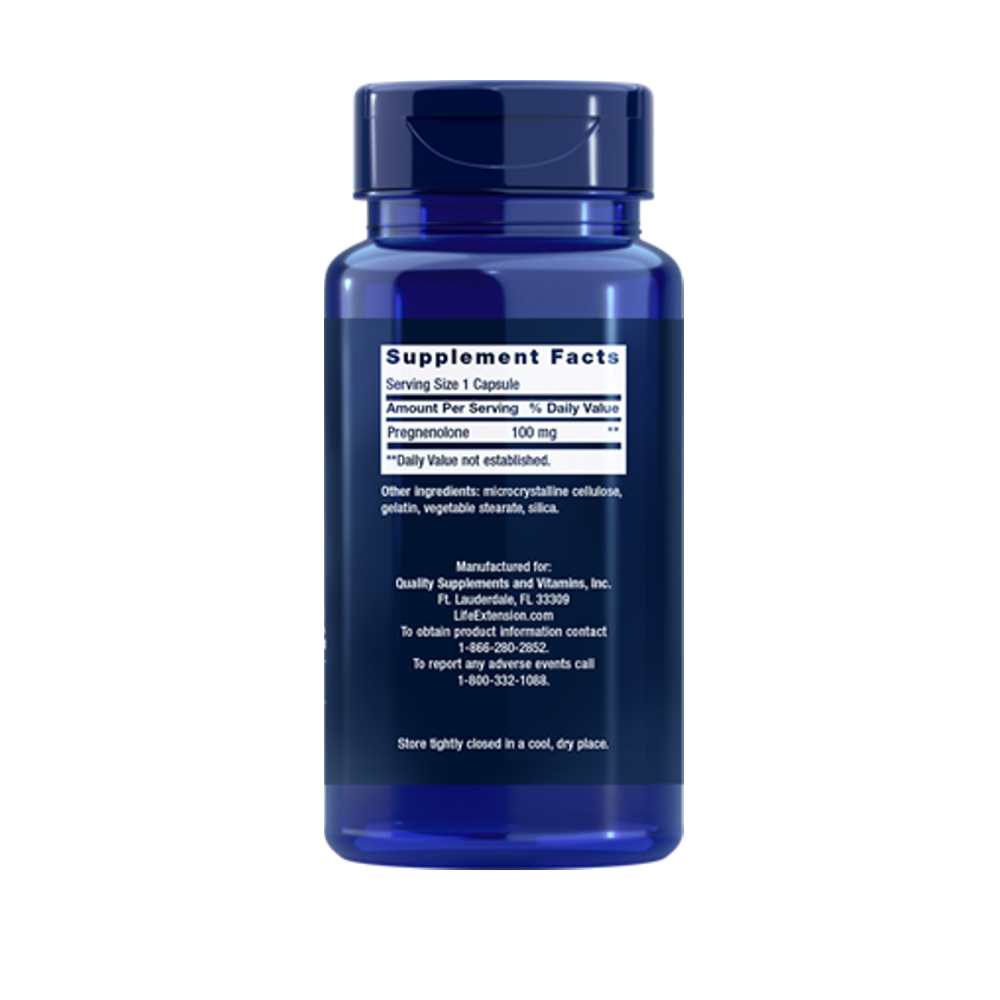 Life Extension Pregnenolone 100 Mg, 100 Capsules thumbnail 2