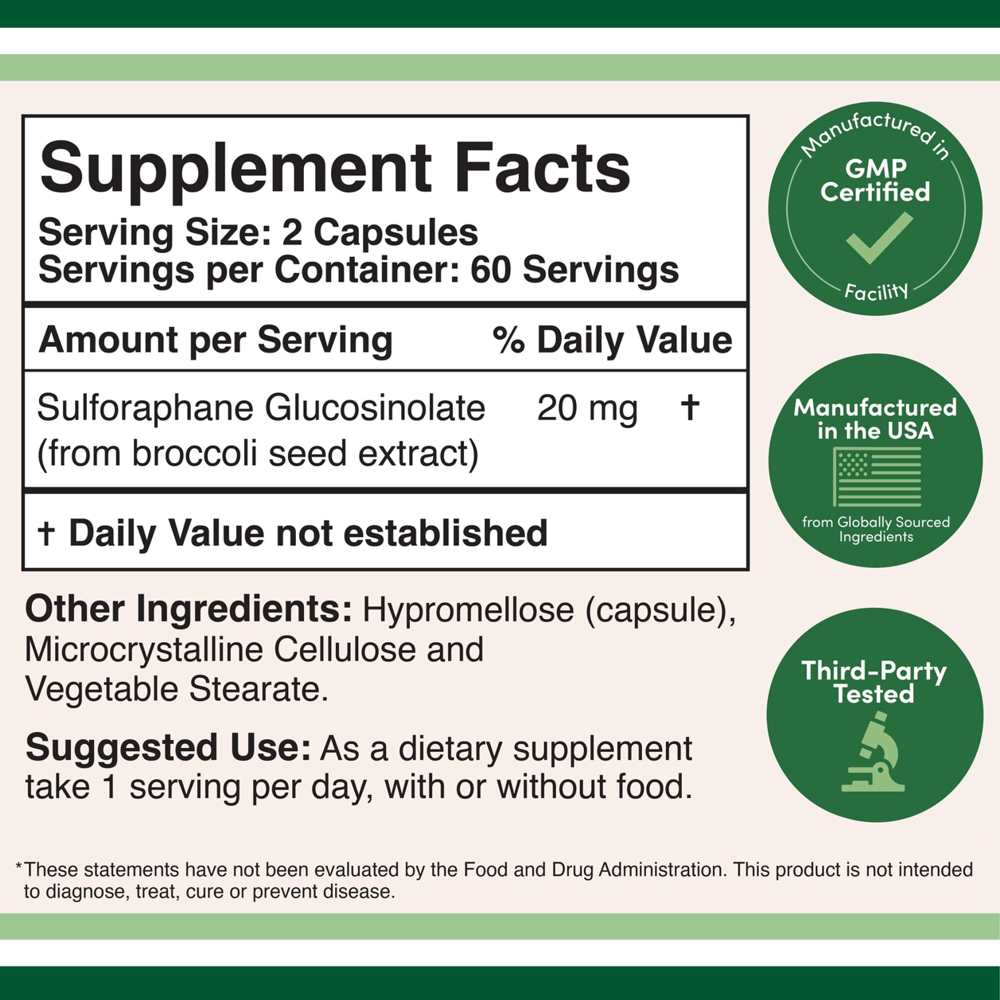 Double Wood Sulforaphane – 20 Mg – 120 Capsules thumbnail 2