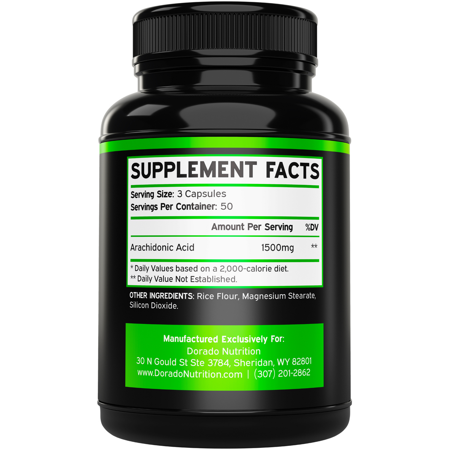 Dorado Nutrition Arachidonic Acid Supplement (1500mg) 150 Caps thumbnail 2