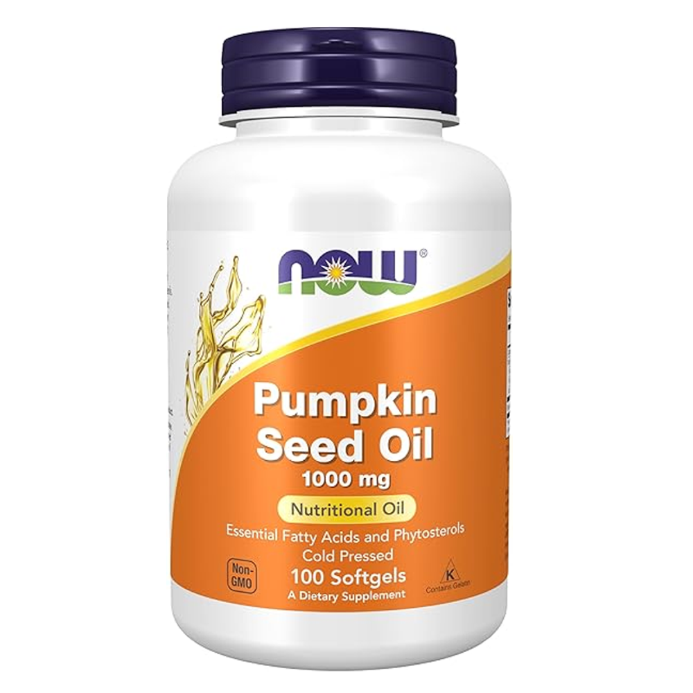 Now Foods Pumpkin Seed Oil 1000mg, Cold Pressed, Essential Fatty Acids & Phytosterols, Non-Gmo, 100 Softgels thumbnail 2