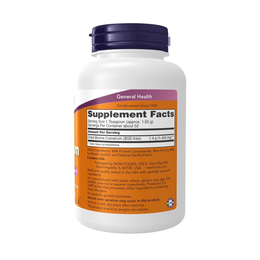 Now Foods Colostrum Powder – Immune Support with Naturally Occurring Immunoglobulins & Lactoferrin – 3 Oz (85 G) thumbnail 2