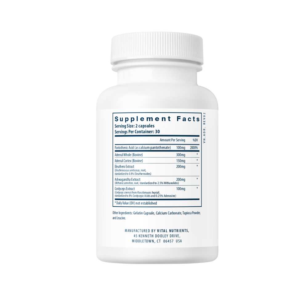 Vital Nutrients Adrenal Support* 60 Caps thumbnail 4