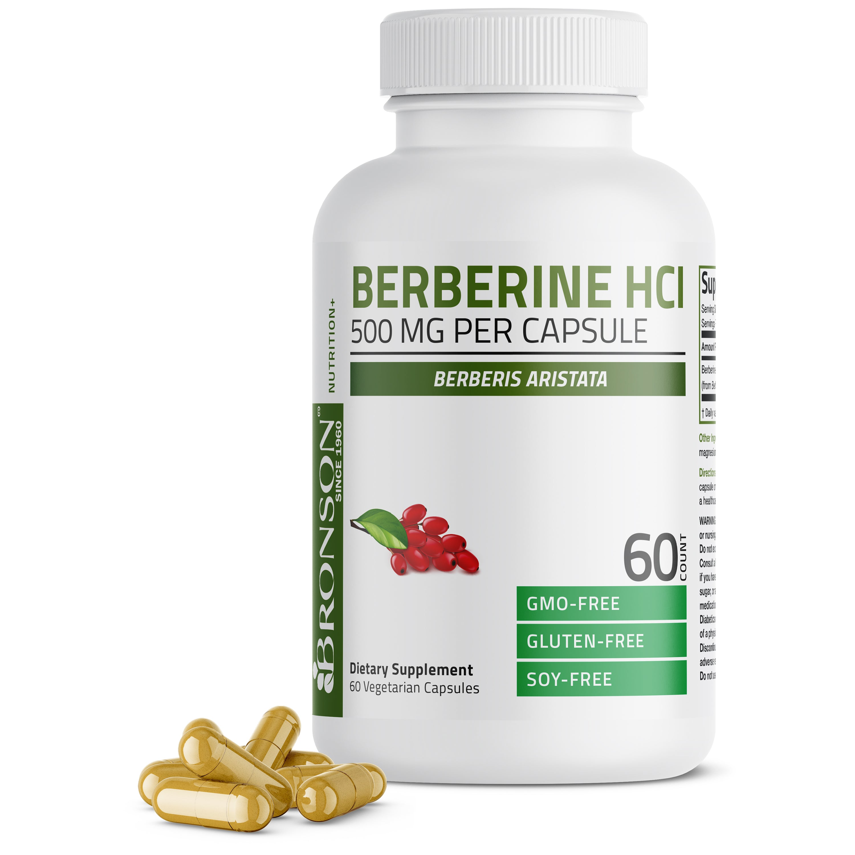 Bronson Vitamins Berberine 500 Mg 30 Caps thumbnail 2