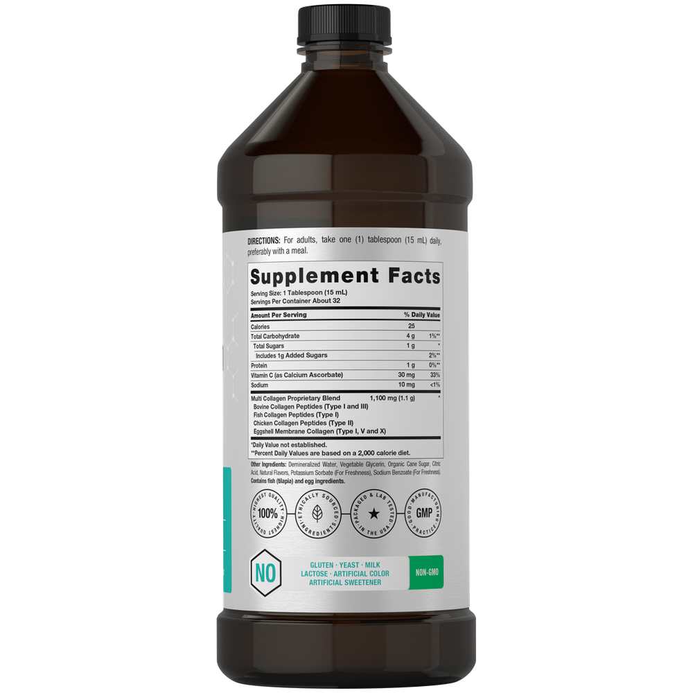 Horbäach Multi Collagen Protein | 16oz Liquid thumbnail 2