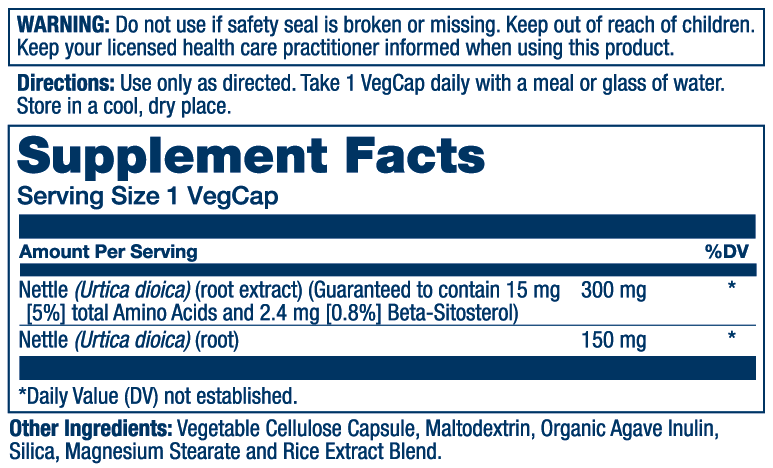 Solaray Nettle Root Extract 300mg 60 Caps thumbnail 2