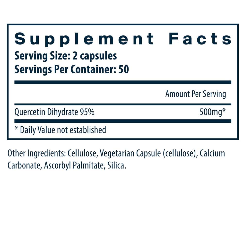 Vital Nutrients Quercetin 250mg 100 Caps thumbnail 3