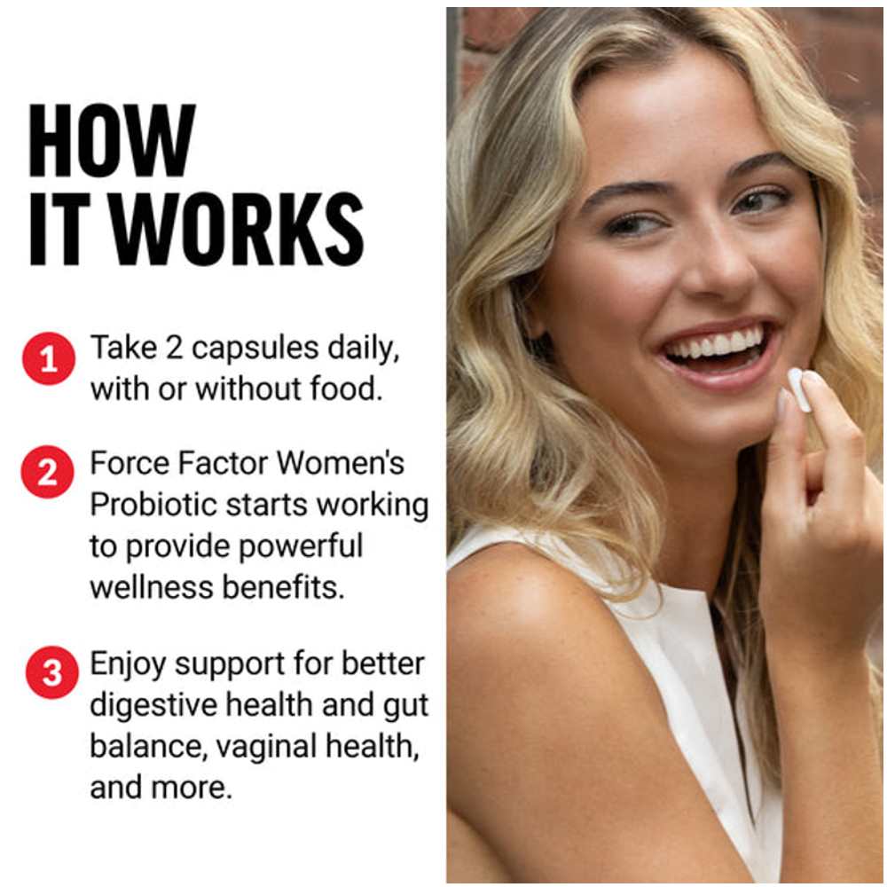 Force Factor Women’s Probiotic – 60 Capsules thumbnail 2