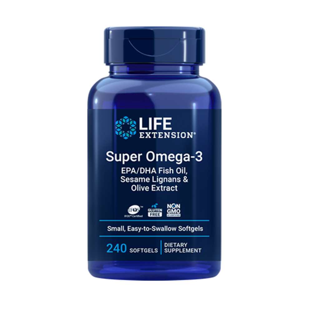 Life Extension Super Omega-3 Epa/dha Fish Oil, Sesame Lignans & Olive Extract 120 Softgels thumbnail 2