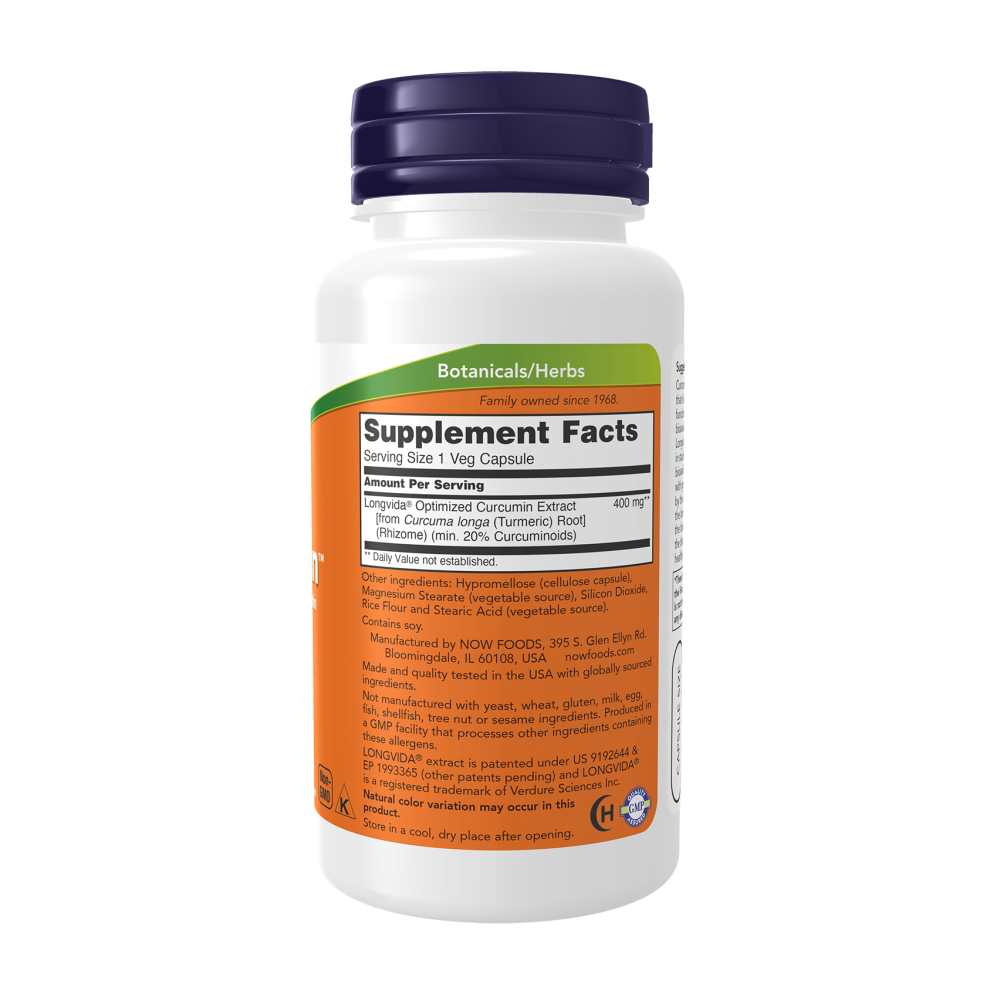 Now Foods Curcu Brain with Longvida® Optimized Curcumin 400 Mg – Cognitive Support & Brain Health – 50 Veg Capsules thumbnail 2