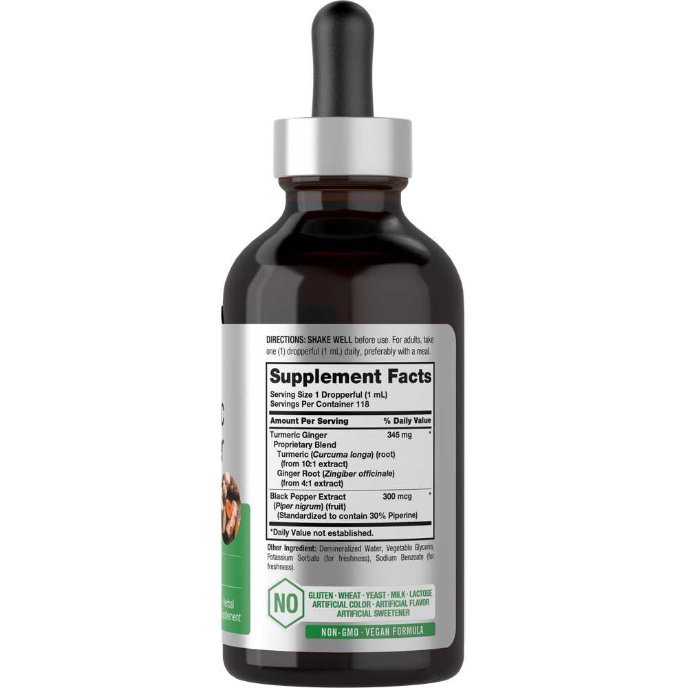 Horbäach Turmeric and Ginger Drops | 4oz Liquid thumbnail 2
