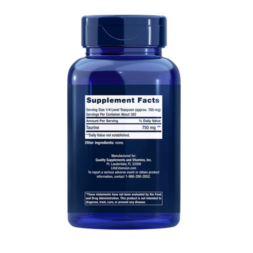 Life Extension Taurine Powder 300 grams thumbnail 2