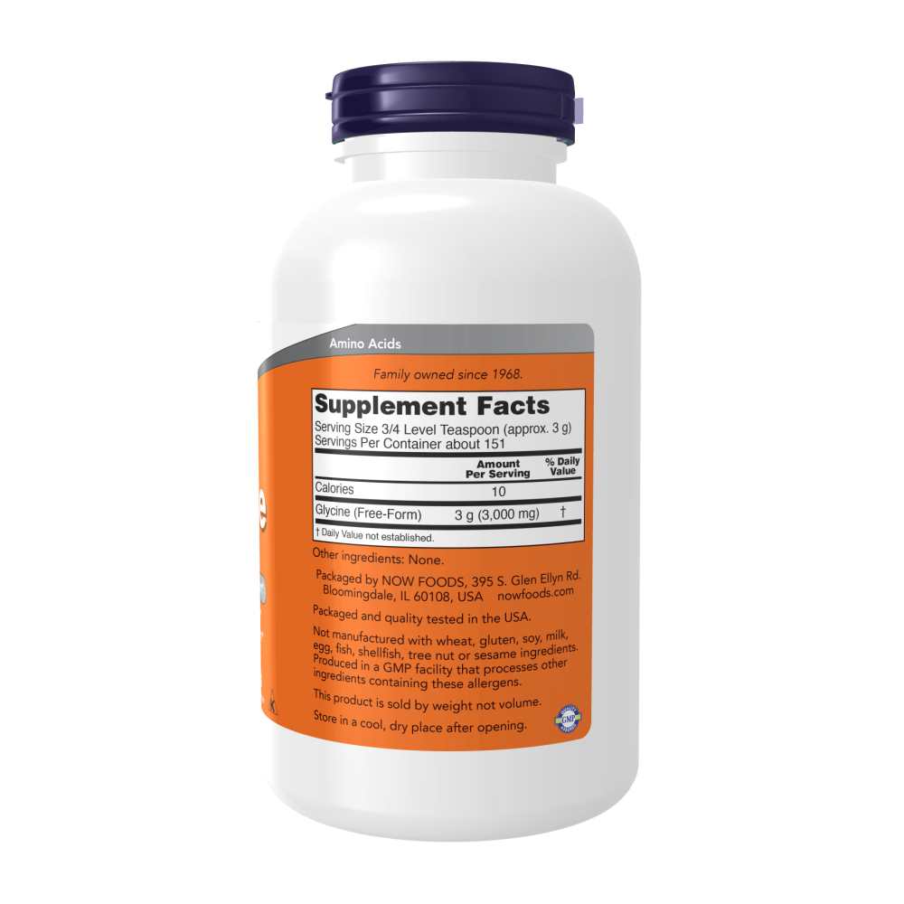 Now Foods Glycine Powder – Pure Pharmaceutical Grade Amino Acid for Relaxation & Neurotransmitter Support – 454 G thumbnail 2