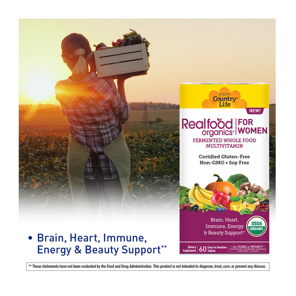 Country Life Vitamins Realfood Organics® Multivitamin for Women 60 Tabs thumbnail 2
