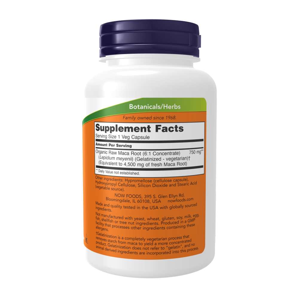 Now Foods Raw Maca 750 Mg – Reproductive & Fertility Support – Gelatinized Root for Healthy Sexual Activity – 90 Veg Capsules thumbnail 2