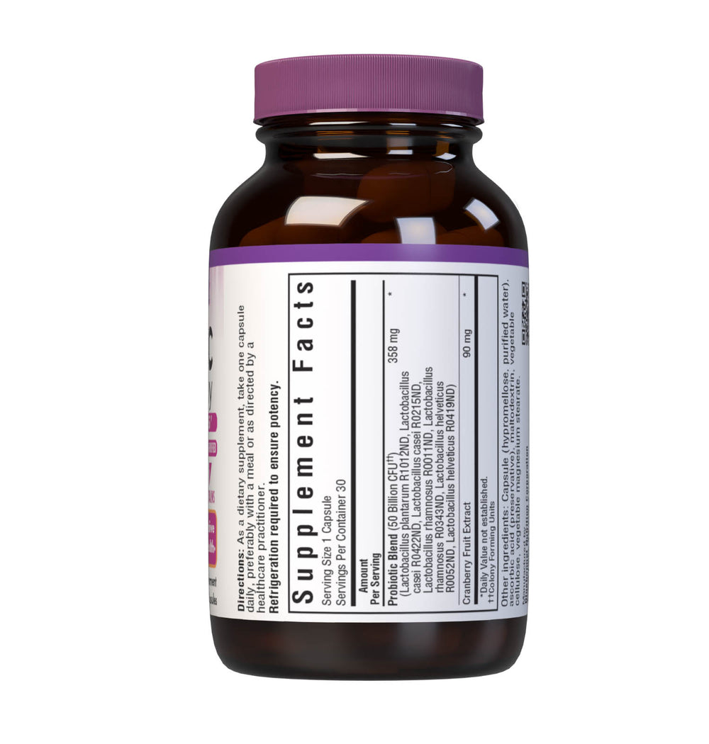 Bluebonnet Nutrition Ladies' Probiotic & Prebiotic 50 Billion & Cranberry 30 Caps thumbnail 2