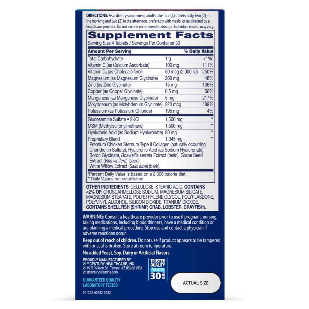 21st Century Arthri-Flex® Advantage Plus Vitamin D3 120 Tabs thumbnail 2