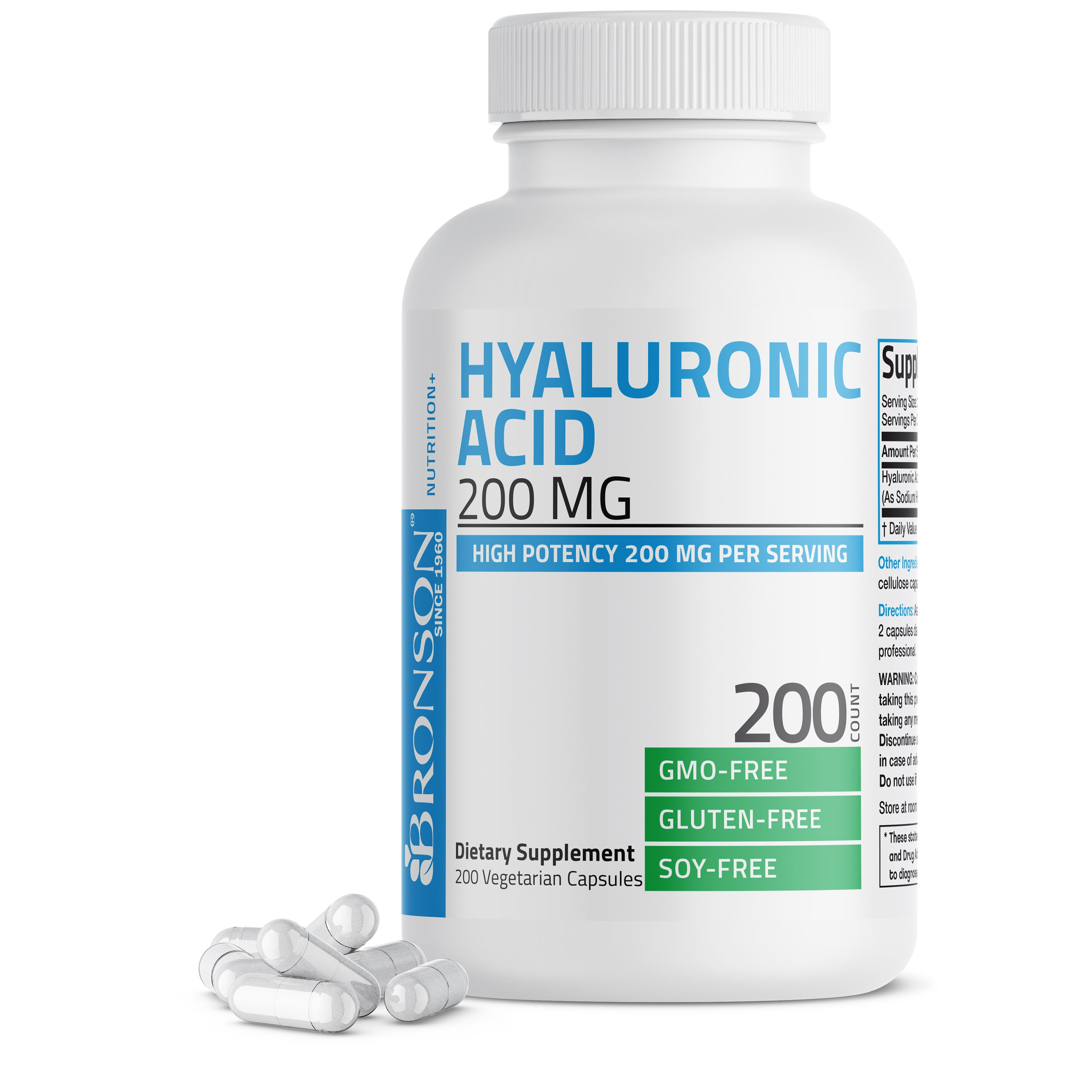 Bronson Vitamins Hyaluronic Acid 200 Mg 100 Caps thumbnail 2