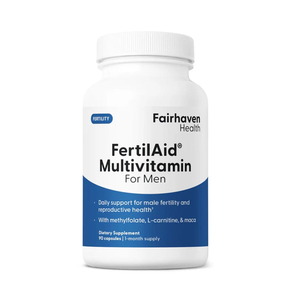 Fairhaven Health FertilAid® for Men – Daily Fertility & Reproductive Health Support Multivitamin with Methylfolate, L-Carnitine & Moco | 90 Capsules – 1-Month Supply thumbnail 2