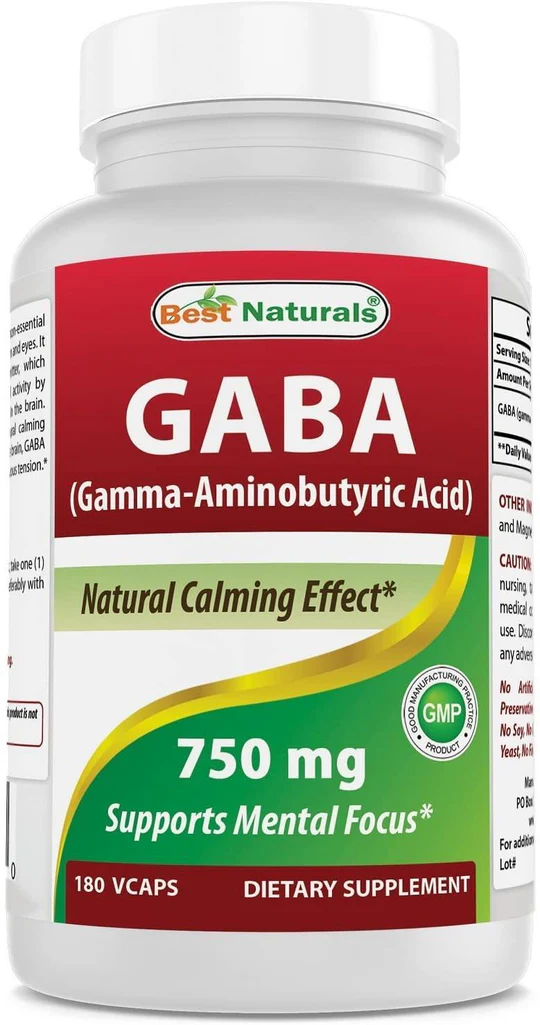 Best Naturals Gaba 750 mg 100 Vegetarian Capsules thumbnail 2