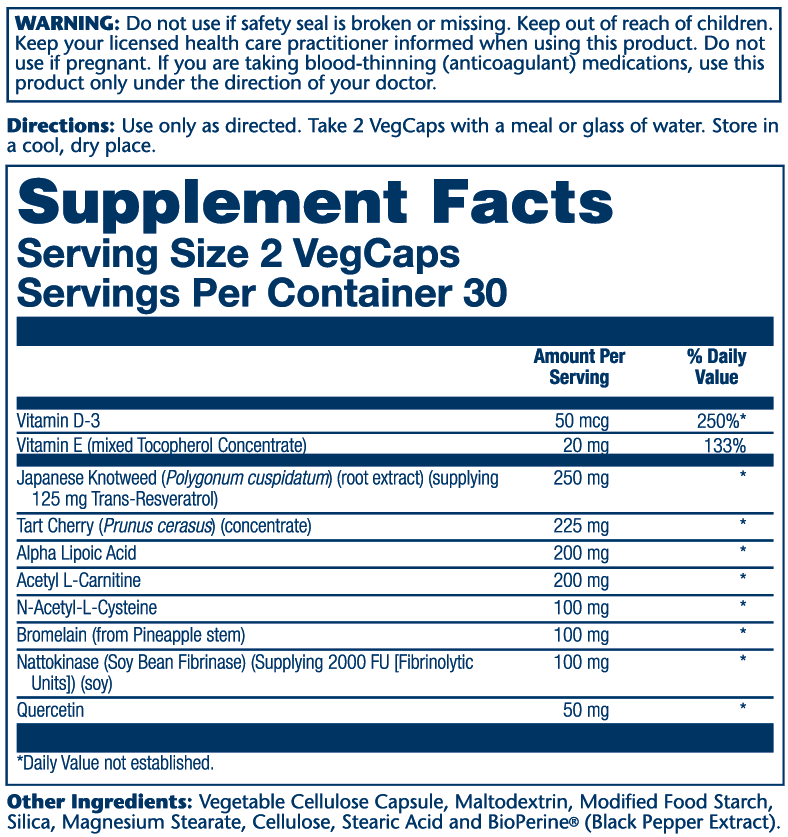 Solaray Acetyl L-Carnitine + ALA 60 caps thumbnail 2