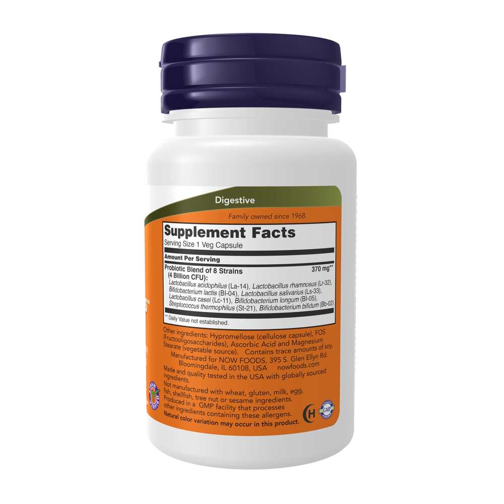 Gr8-Dophilus Probiotic by Now Foods – 8 Strains + Fos – 60 Capsules thumbnail 3