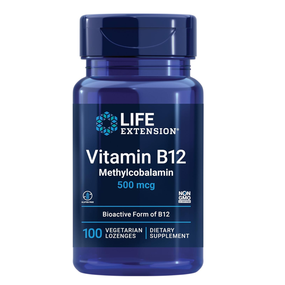 Life Extension Vitamin B12 Methylcobalamin 500mcg – 100 Vegetarian Lozenges, Non-Gmo thumbnail 3