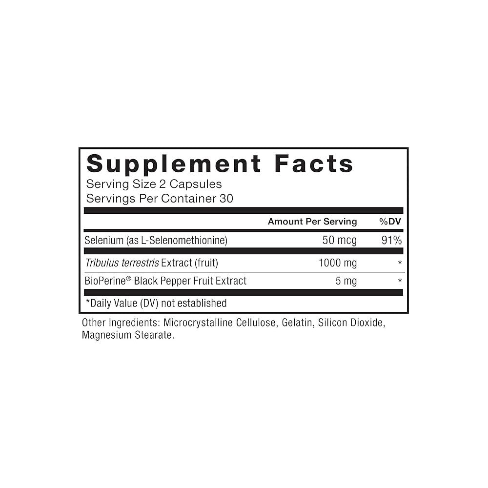 Force Factor Fundamentals Tribulus Terrestris - Natural Testosterone Booster - 60 Capsules - Powerful Formula for Superior Absorption & Quick Results thumbnail 3