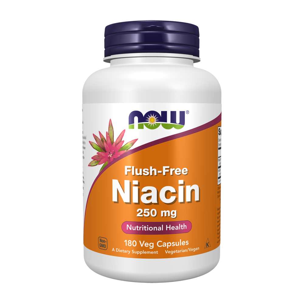 Now Foods Flush-Free Niacin 250mg – Supports Energy & Cholesterol – 90 Veg Capsules thumbnail 2
