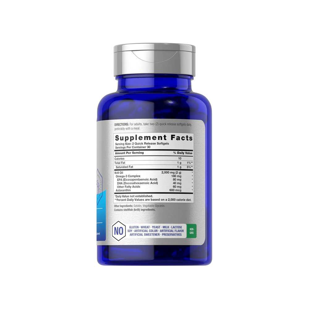 Horbäach Krill Oil 2000mg per Serving | 60 Softgels thumbnail 2