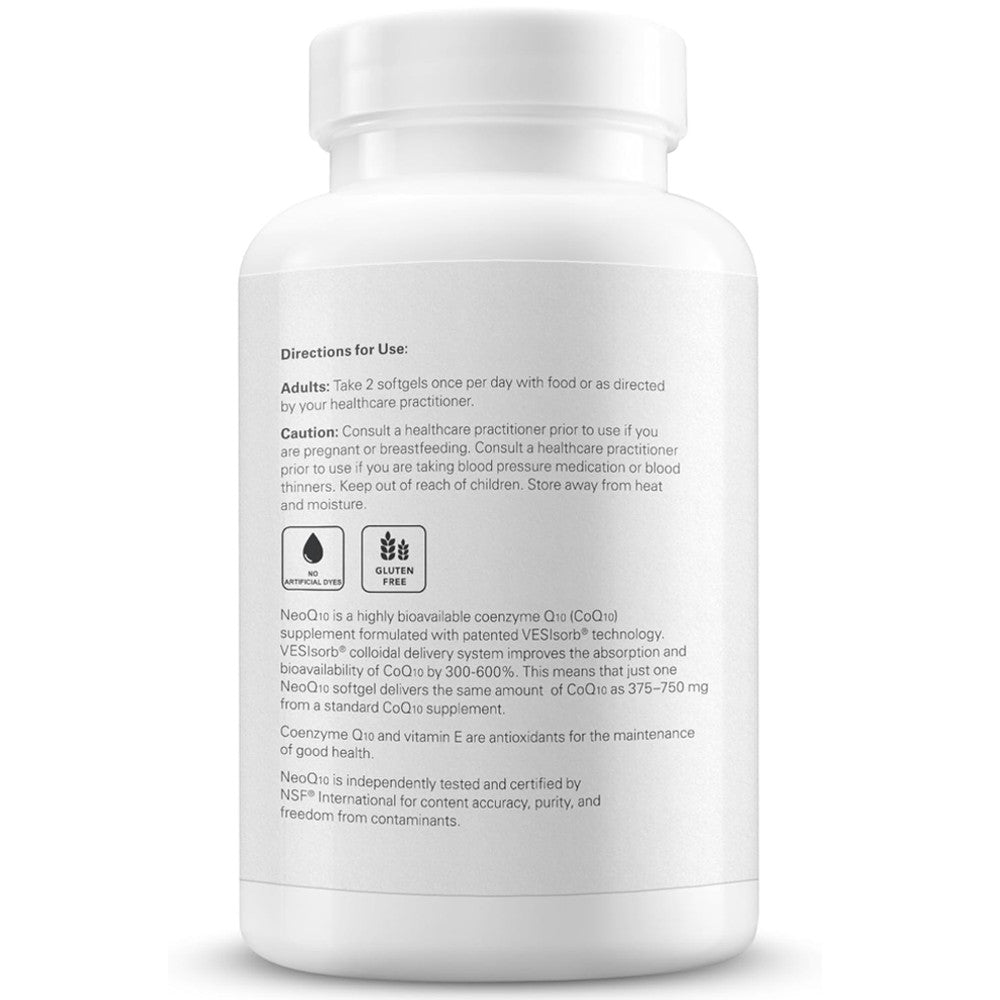 Theralogix NeoQIO® Coenzyme Q10 Supplement - 90 Softgels thumbnail 3
