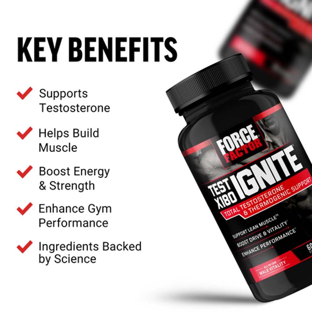 Force Factor Test X180 Ignite – 60 Capsules thumbnail 2