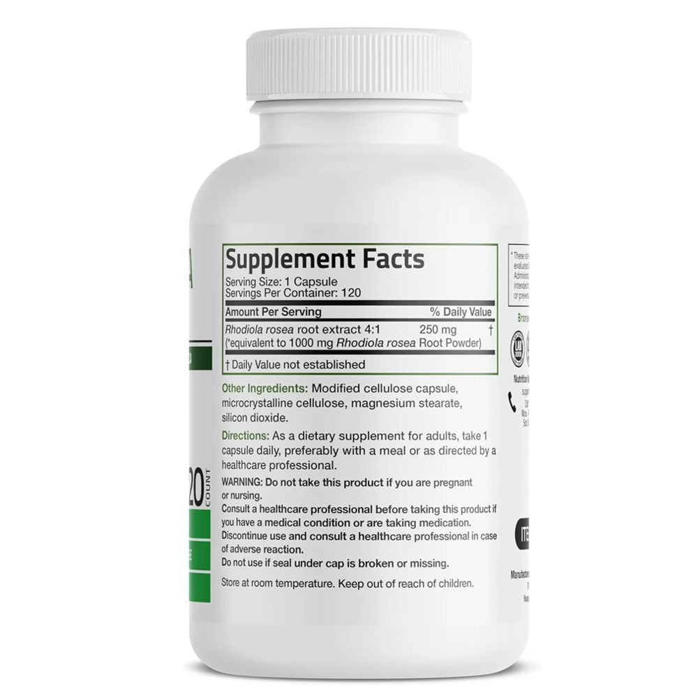 Bronson Rhodiola Rosea Vegetarian Capsules thumbnail 2