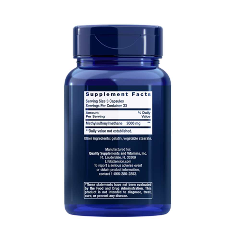 Life Extension Msm 1000 Mg, 100 Capsules thumbnail 2