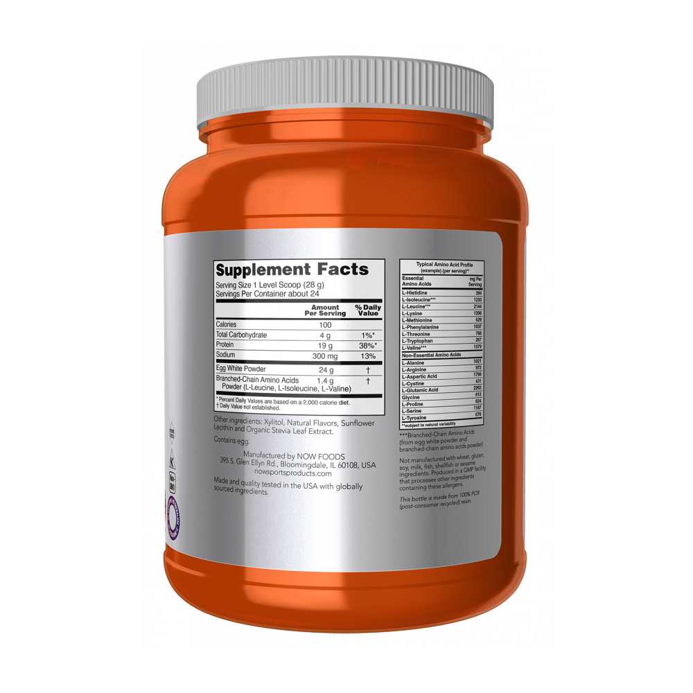 Now Sports Egg White Protein, Creamy Vanilla Powder – Pure Egg White Protein – 680 G thumbnail 2