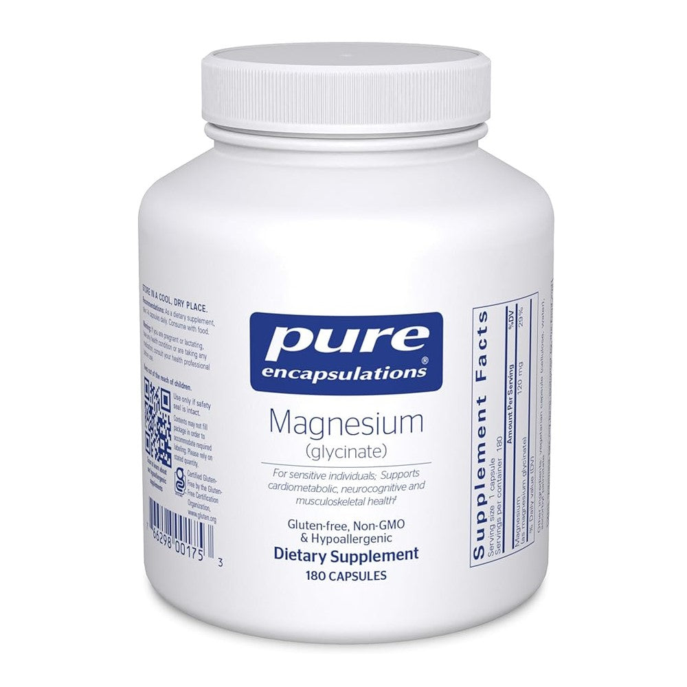 Pure Encapsulations Magnesium Glycinate - Stress Relief, Sleep & Heart Health Supplement | Gluten-Free & Non-GMO thumbnail 4
