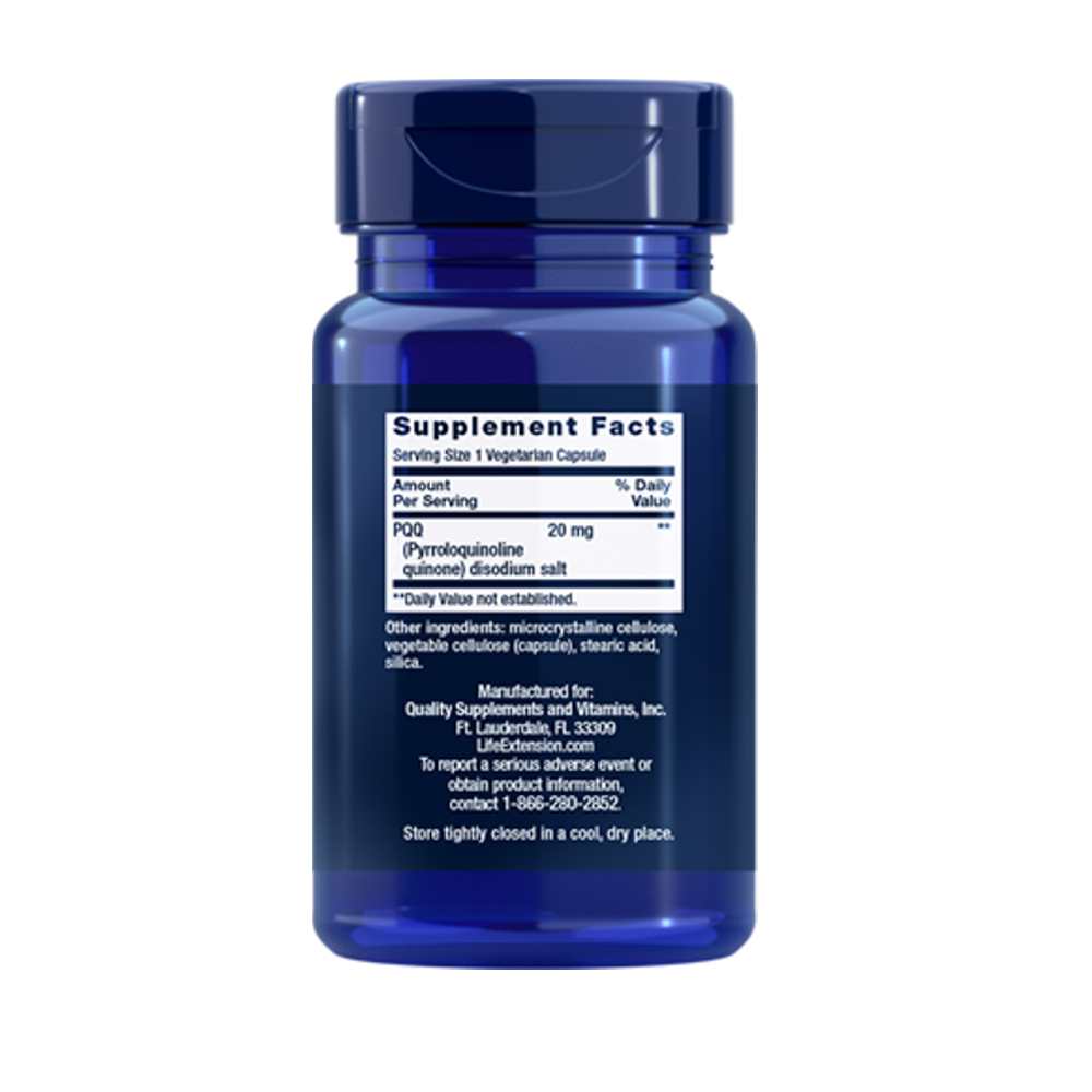 Life Extension Pqq Pyrroloquinoline Quinone 20 Mg, 30 Vegetarian Capsules thumbnail 2